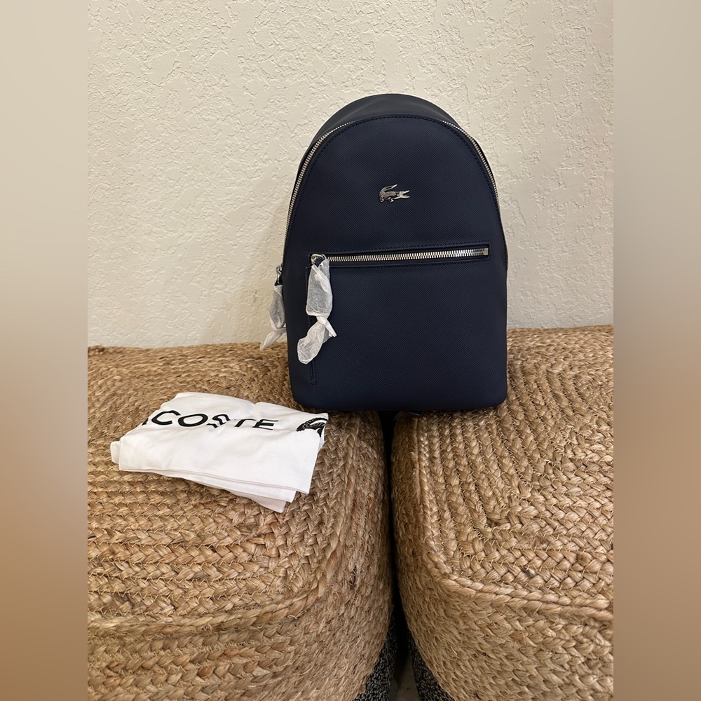 Authentic Lacoste Daily Classic Coated Piqué Canvas Backpack - Picture 6 of 13